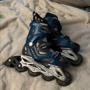 Roller Derby Blue and Silver Women's Inline Skates. Like new with box